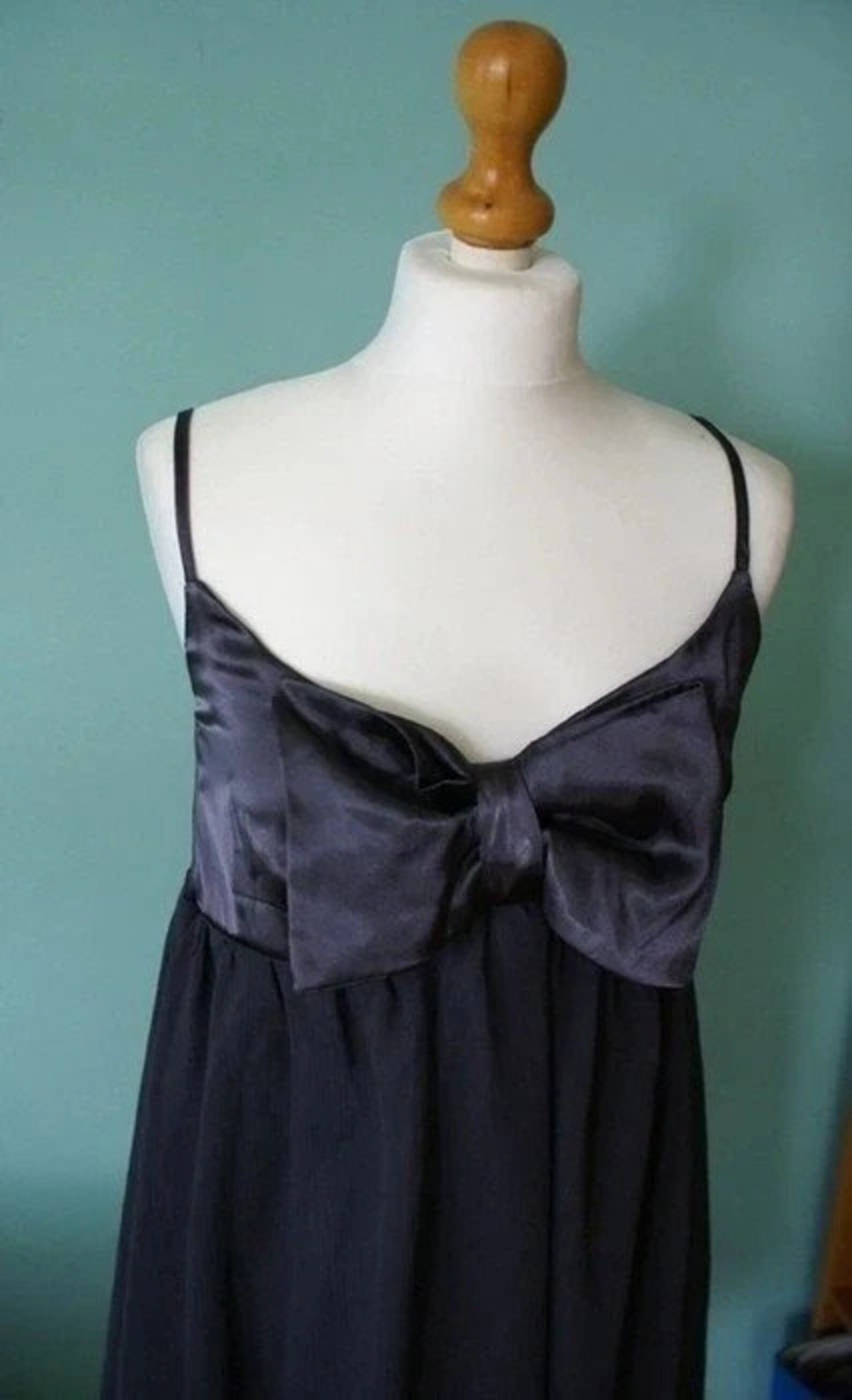 Vintage Vintage Y2K Coctail Strapless Dress with Bow Size M / US 6-8 / IT 42-44 - 2 Thumbnail