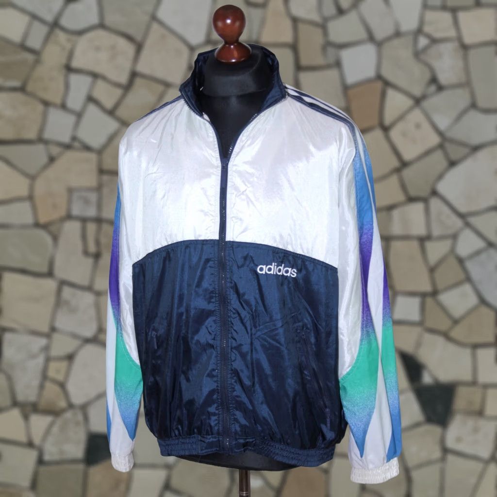 Adidas Vintage Adidas Track Sport Jacket Womens GB 16 D44 90s Size XXL / US 16-18 / IT 52-54 - 1 Thumbnail