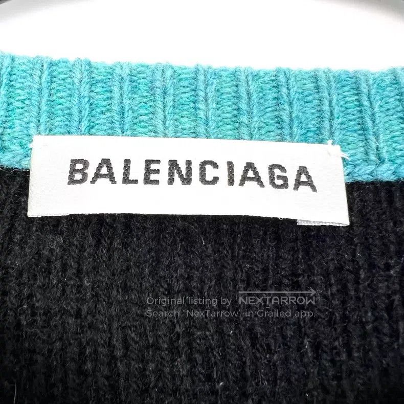 Balenciaga Balenciaga Lake green full print barrage logo round-neck w Size XS / US 0-2 / IT 36-38 - 6 Thumbnail