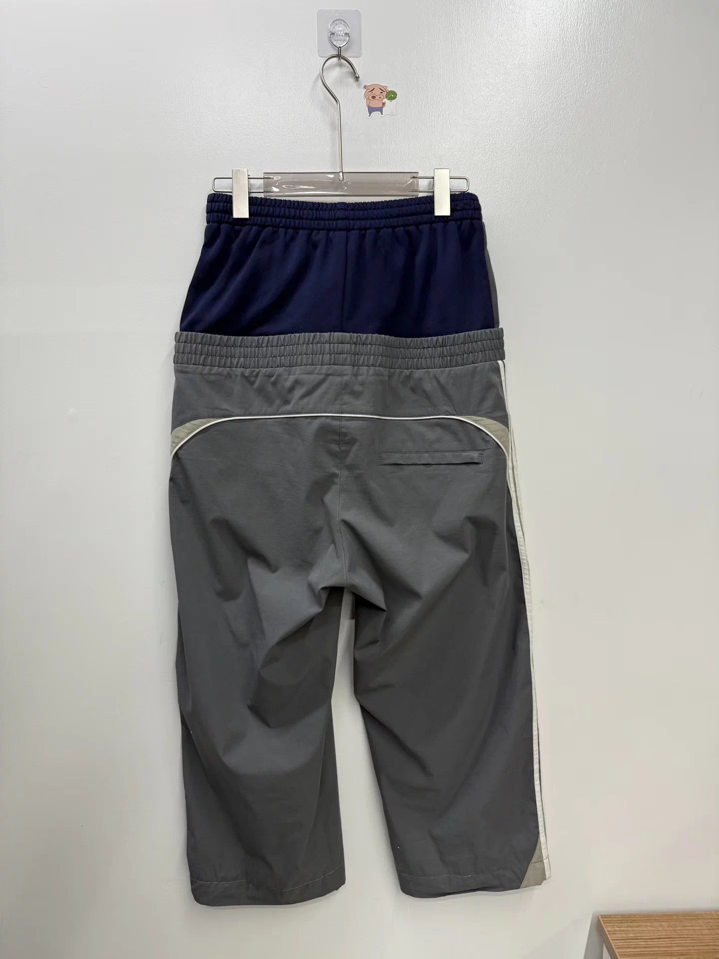 Balenciaga Balenciaga 2-Waist Gray-Blue Colorblock XS Pants New Size US 26 / EU 42 - 4 Thumbnail