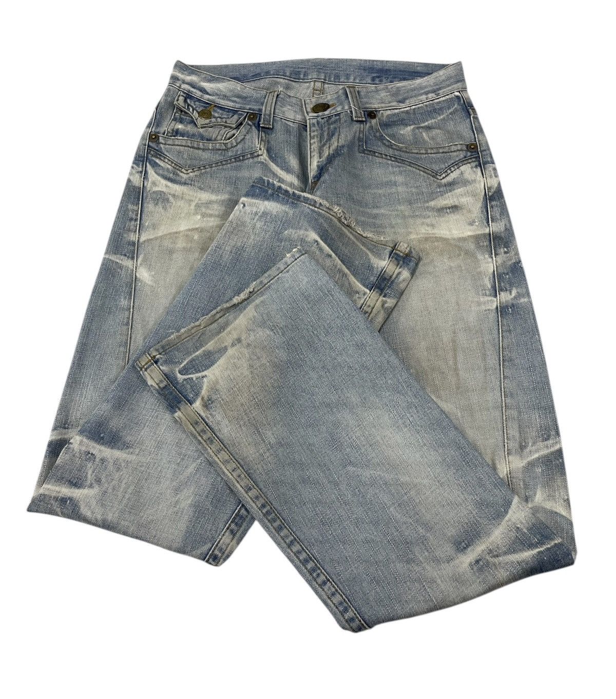 Hysteric Glamour RattleTrap Japan Flare Clawkmarks Jeans Mudwash Size US 31 - 6 Thumbnail