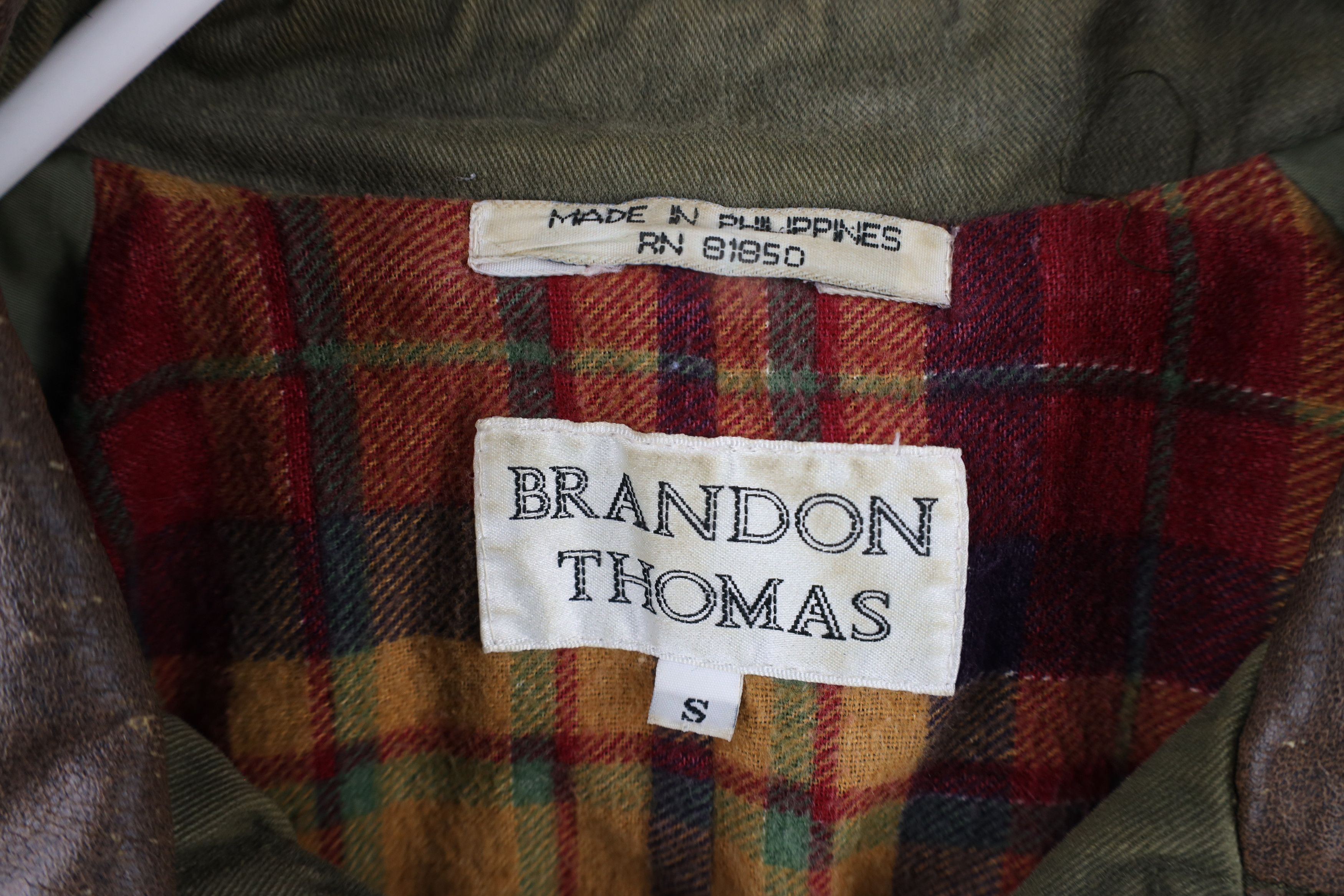 Vintage Vintage 90s Streetwear Leather Collar Flannel Lined Jacket Size S / US 4 / IT 40 - 8 Thumbnail