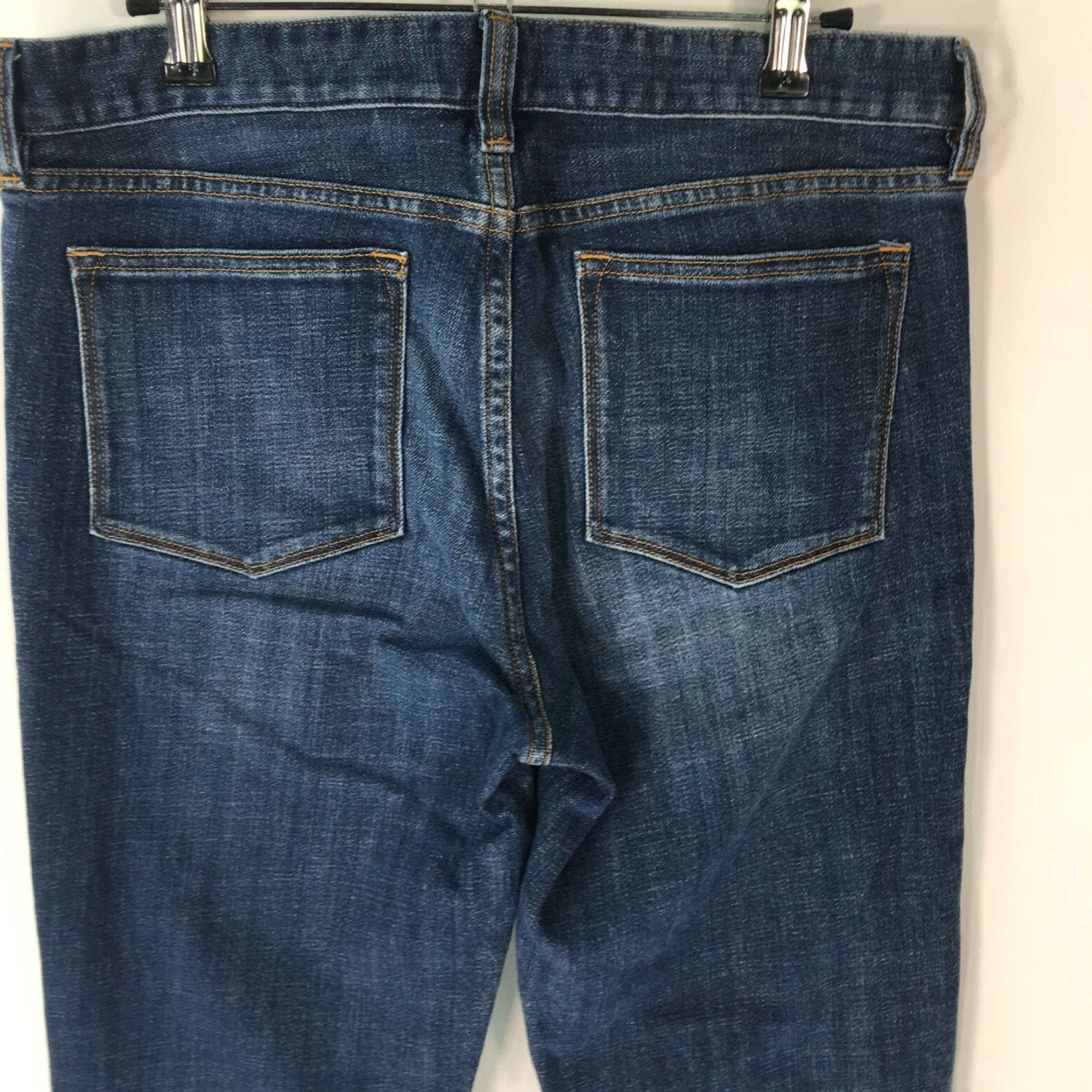 J.Crew J.Crew Toothpick Jeans Womens Straight Jeans 5-Pocket Denim Blue Size 29 31 Inseam 32 Waist 32 Belt Loops Size 29" - 3 Thumbnail