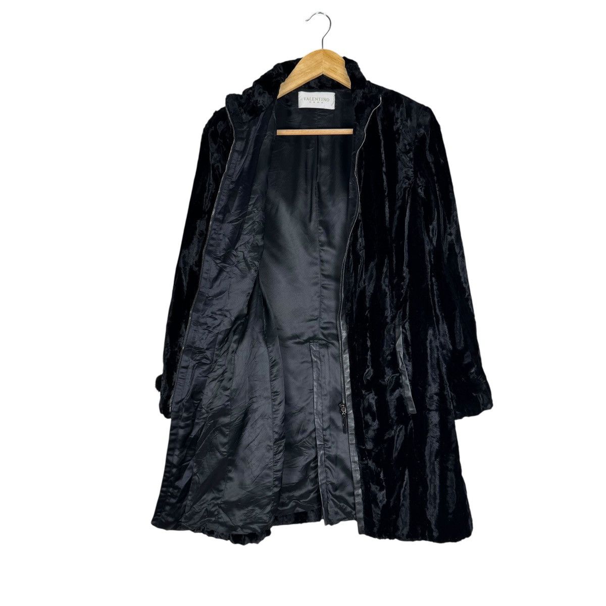 Valentino 🔥VALENTINO ROMA LEATHER PART LONG JACKET Size M / US 6-8 / IT 42-44 - 8 Thumbnail