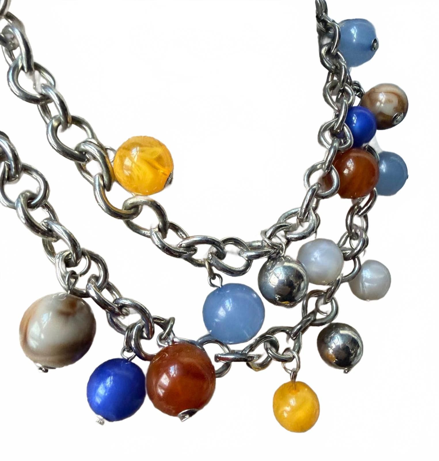 Other NY&Co Colorful Beaded Charm Chain Necklace NWT Size ONE SIZE - 2 Thumbnail