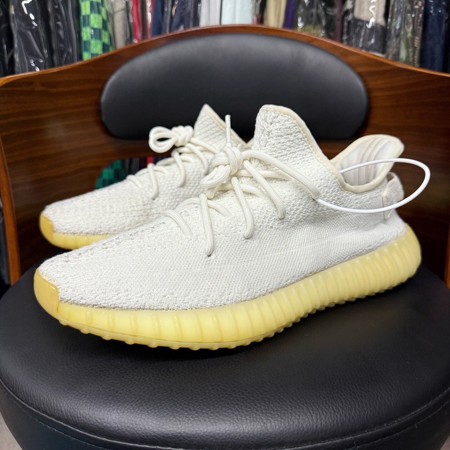 Adidas Adidas YEEZY350 White Lowtop Sneakers 44.5 Men Size US 11 / EU 44 - 1 Thumbnail
