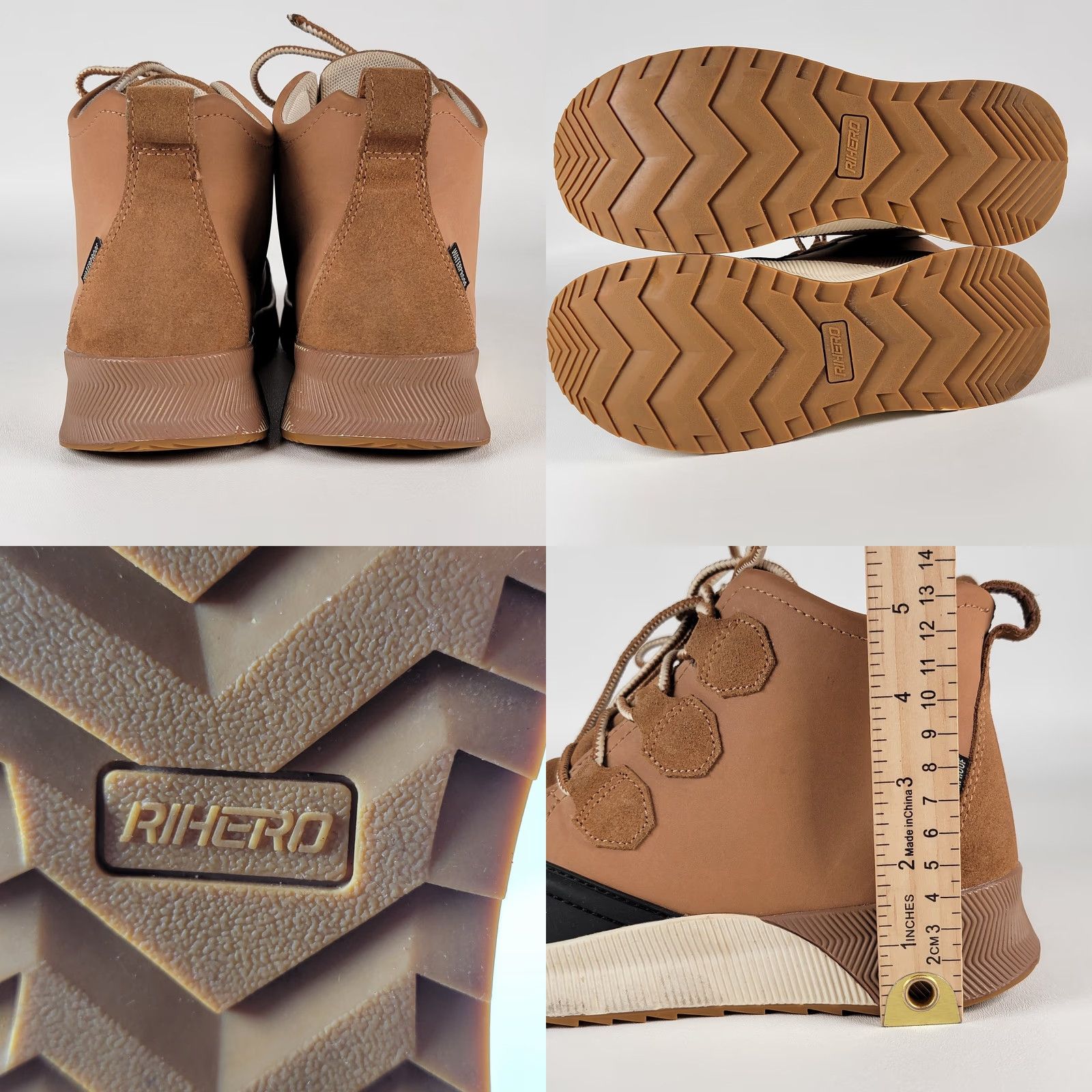 Vintage RIHERO Women Boot Out 'N About Classic Waterproof Winter Brown Leather Sherpa Lined Rubber Sole 7/38 Shoes Size US 5 / IT 35 - 8 Thumbnail