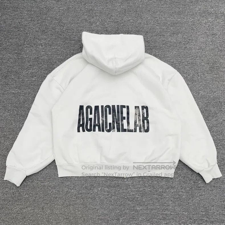 Balenciaga Balenciaga Mirror Image Logo Printed White Zipper Hoodie Size US M / EU 48-50 / 2 - 2 Thumbnail