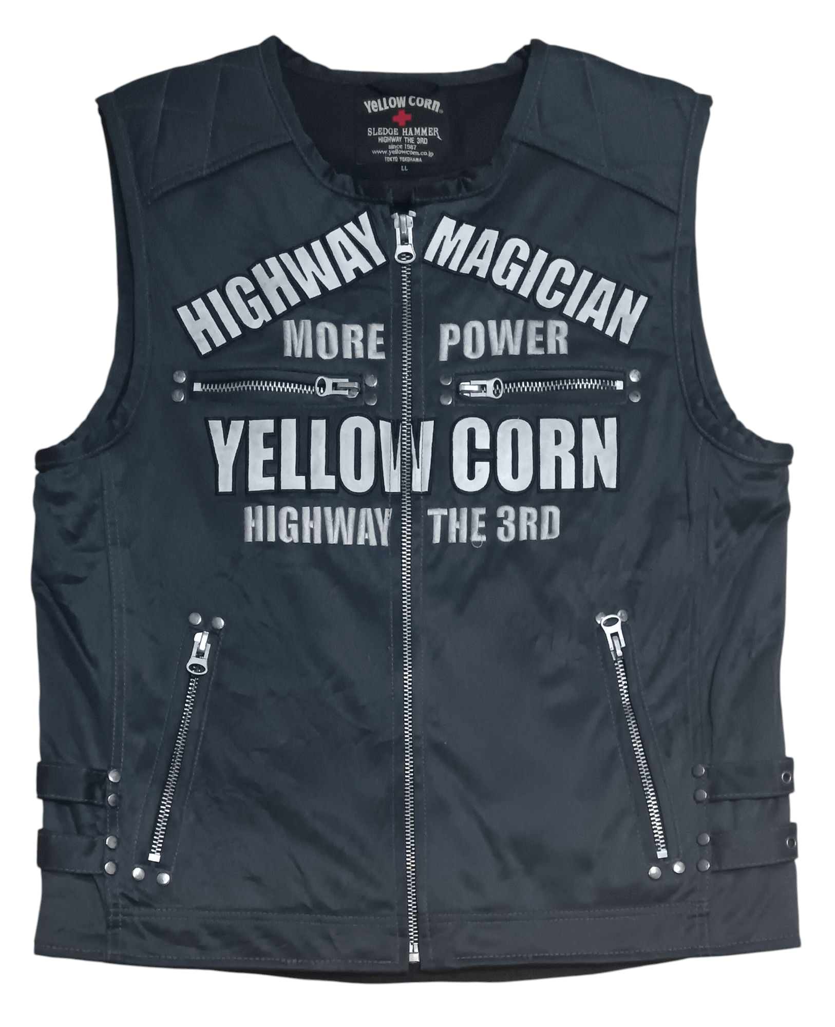 YELLOW CORN SLEEVELESS MOTORCYCLES JACKET