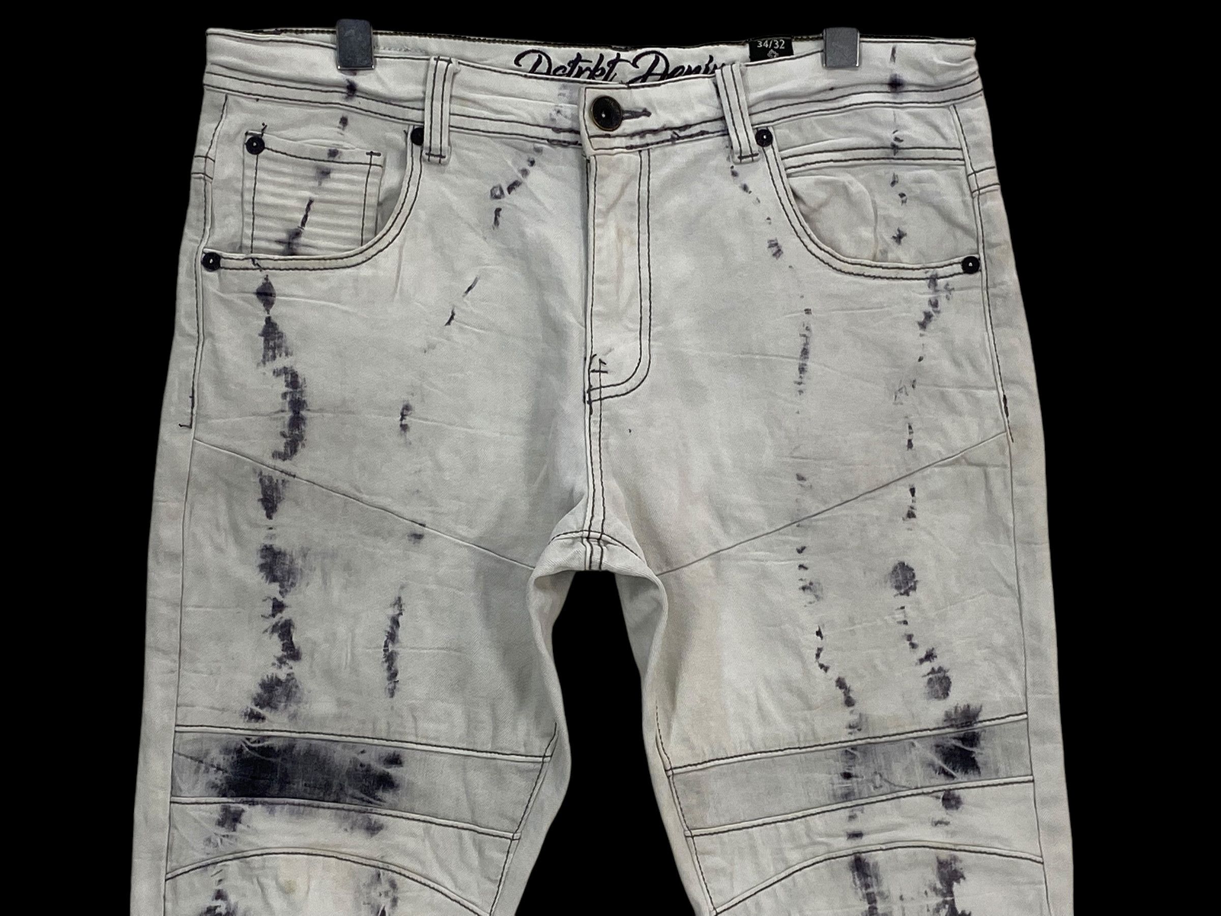 Japanese Brand District Acid Wash Jeans Size US 34 / EU 50 - 3 Thumbnail