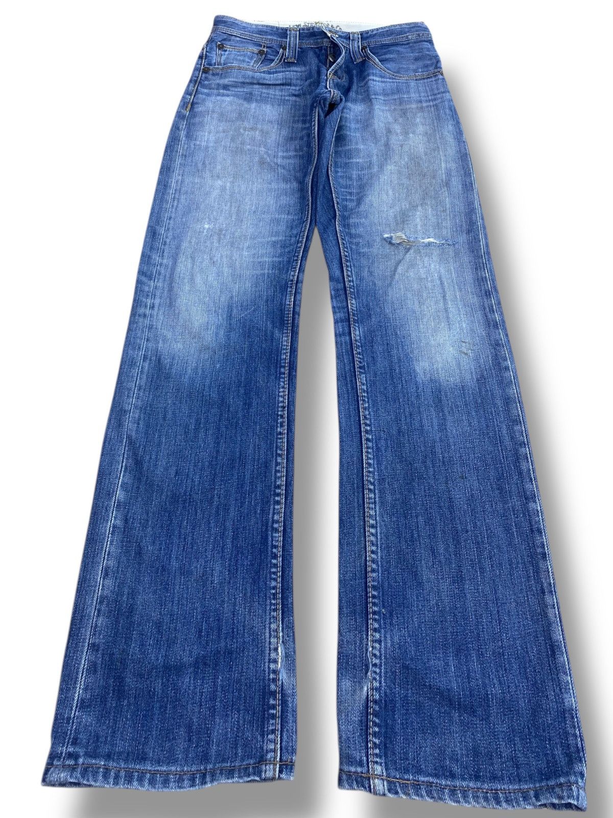 Levi's Levi’s Whiskers Faded Blue Wash Style Loose Jeans Size US 29 - 1 Thumbnail