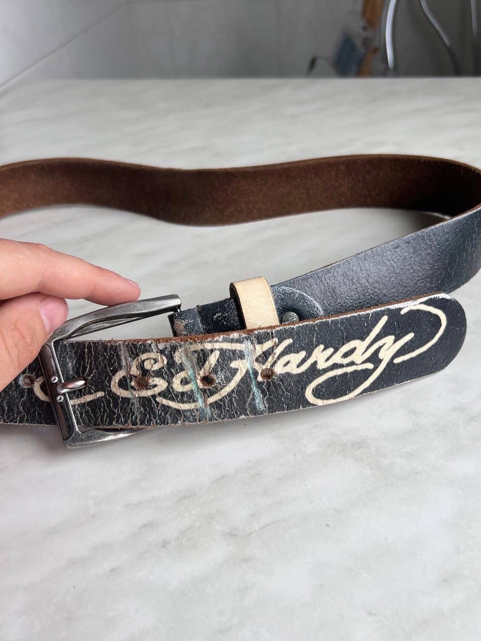 Ed Hardy Y2K vintage Ed hardy belts leather Streetwear Tigers y2k 00s Size ONE SIZE - 3 Thumbnail