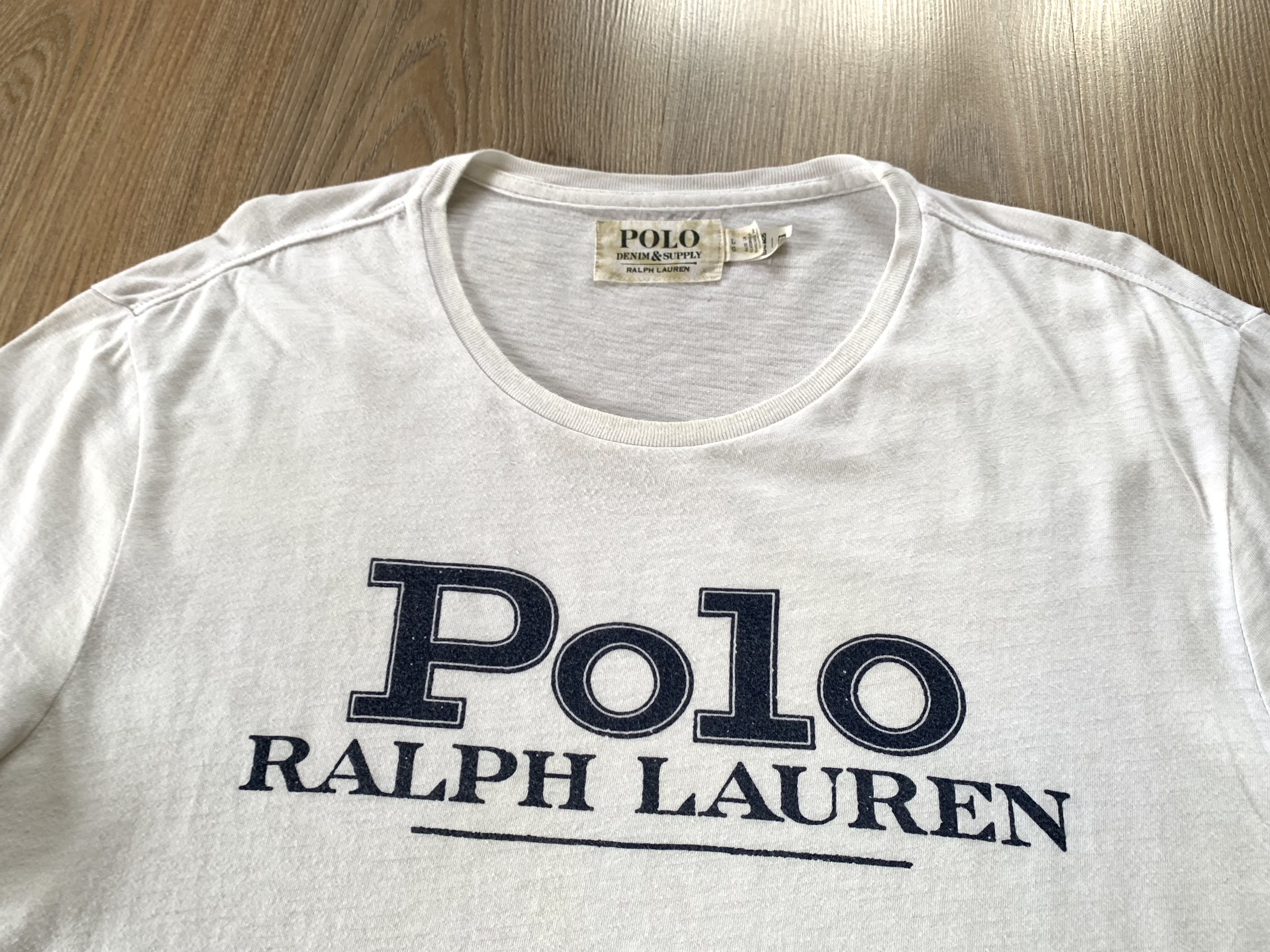 Denim & Supply Ralph Lauren × Polo Ralph Lauren × Ralph Lauren Denim & Supply Ralph Lauren White Short Sleeve Print T Shirt Size US L / EU 52-54 / 3 - 4 Thumbnail