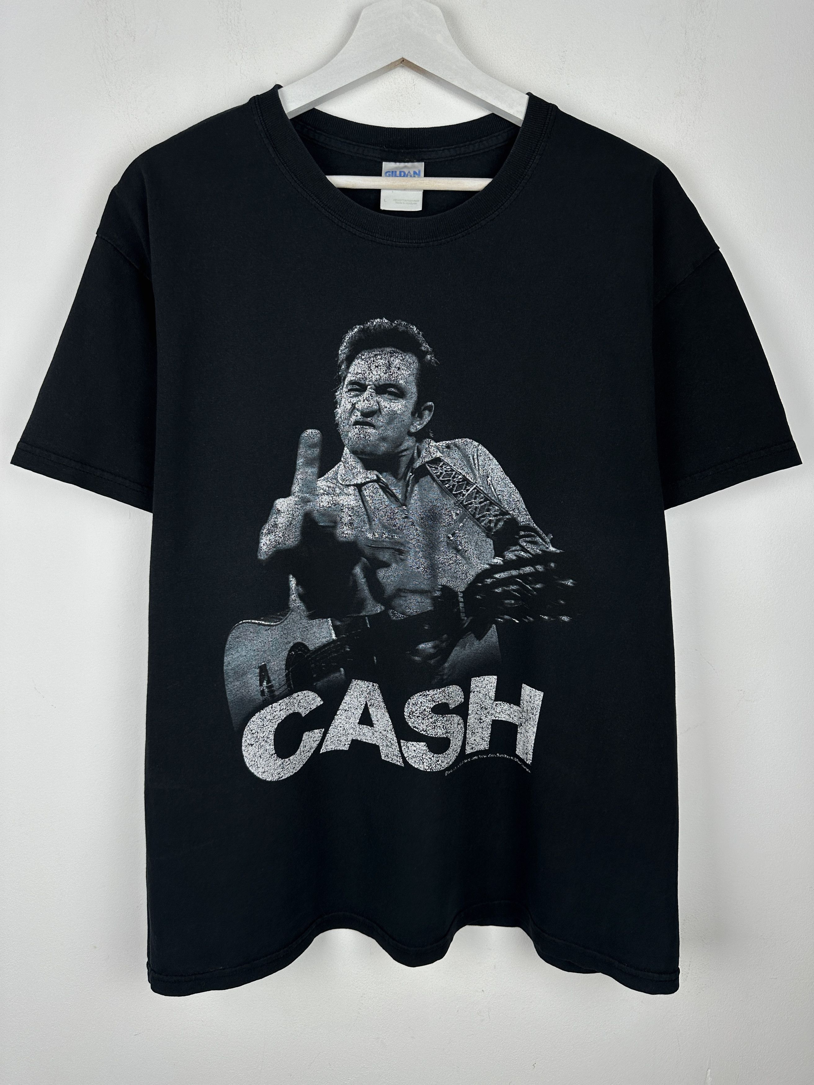 Band Tees Vintage Johnny Cash Fuck You Graphic T Shirt Tee Size US L / EU 52-54 / 3 - 1 Thumbnail
