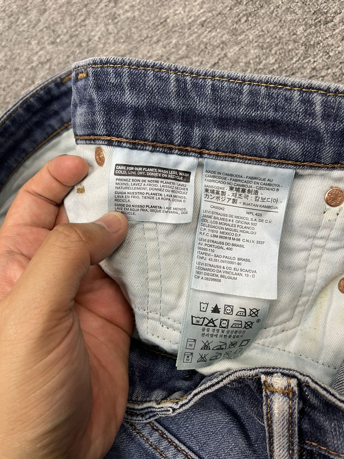 Levi's Vintage Levis 511 Black Tab Jeans Distressed Faded Wash Size US 34 / EU 50 - 5 Thumbnail