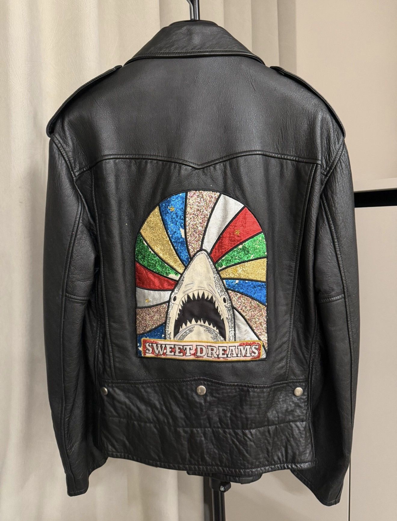 Saint Laurent Paris Saint Laurent Paris 16FW Rainbow Shark Moto Leather Jacket Size US M / EU 48-50 / 2 - 1 Thumbnail