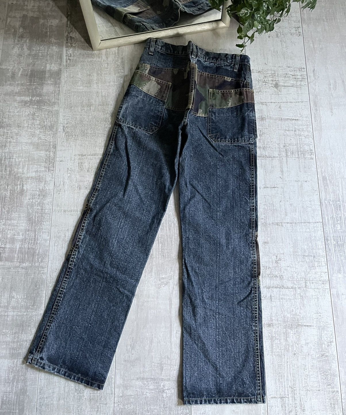 Dolce & Gabbana × Vintage Vintage Dolce Gabbana Style Camo Denim Jeans Y2K Avant Garde Size US 29 - 2 Thumbnail