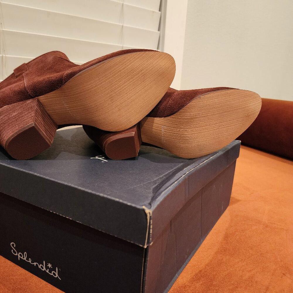 Splendid Splendid Eloise Suede Distressed Leather Bootie Raisin Color Size US 9 / IT 39 - 4 Thumbnail