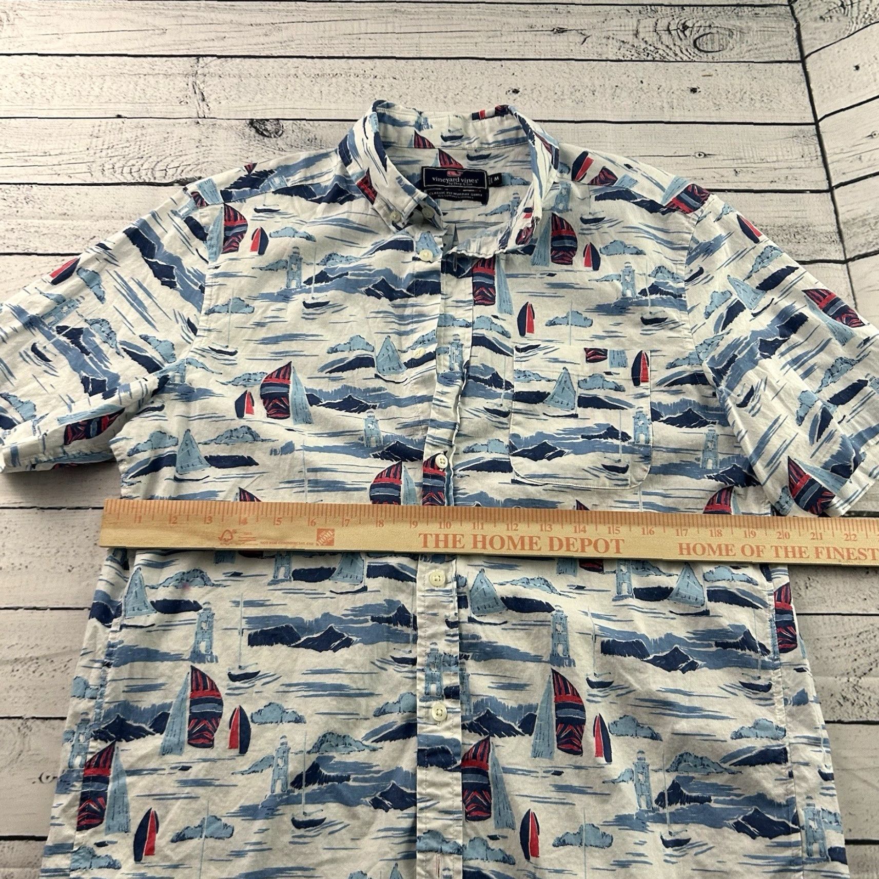 Vineyard Vines VINEYARD VINES Classic Murray Sailboat Short Sleeve Button Front Shirt M Men's Multicolor Sailboat Shirt Size US M / EU 48-50 / 2 - 4 Thumbnail