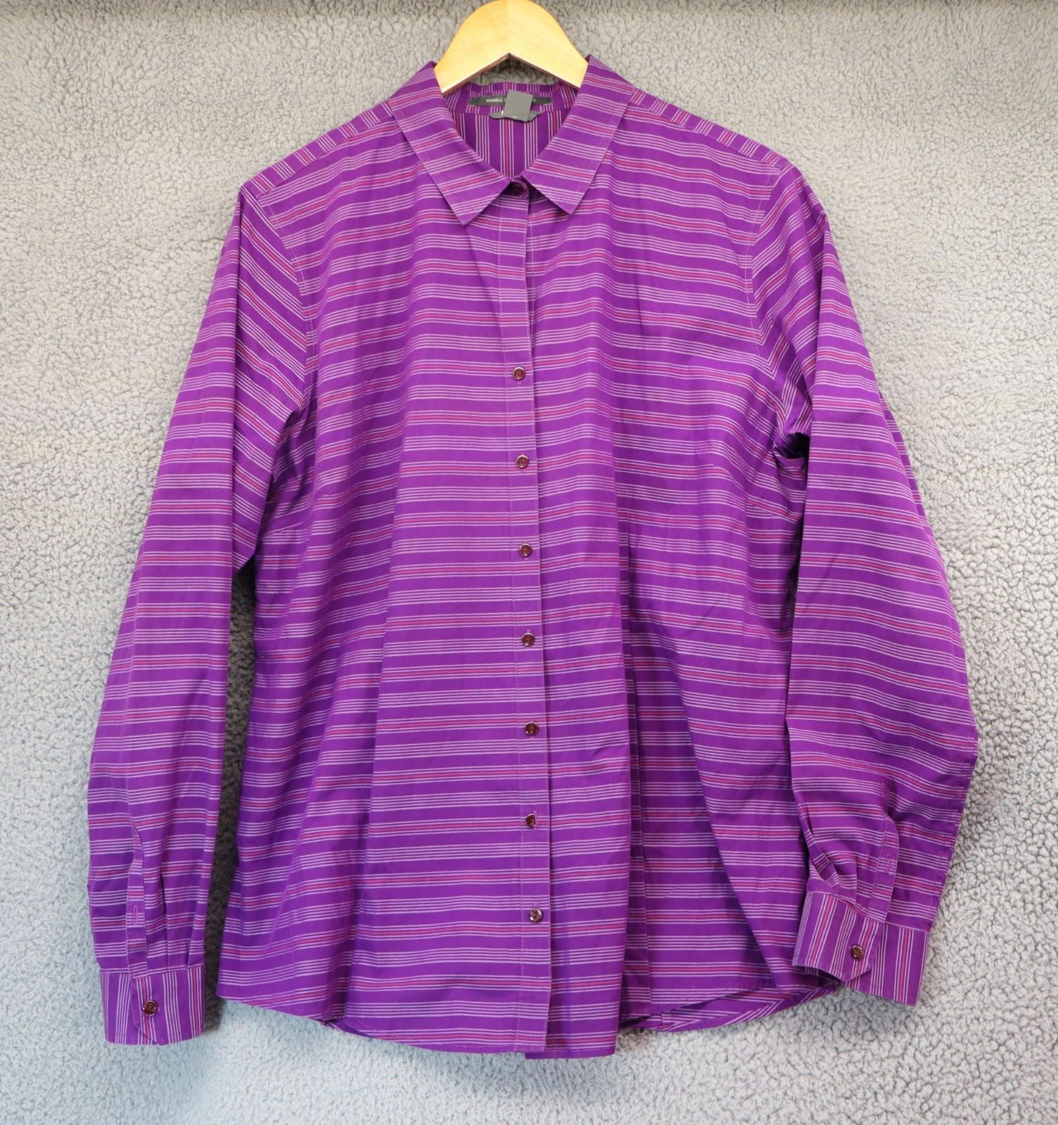 Eddie Bauer Women TXL Button Down Shirt Classic Fit Purple Eddie Bauer Size L / US 10 / IT 46 - 1 Thumbnail