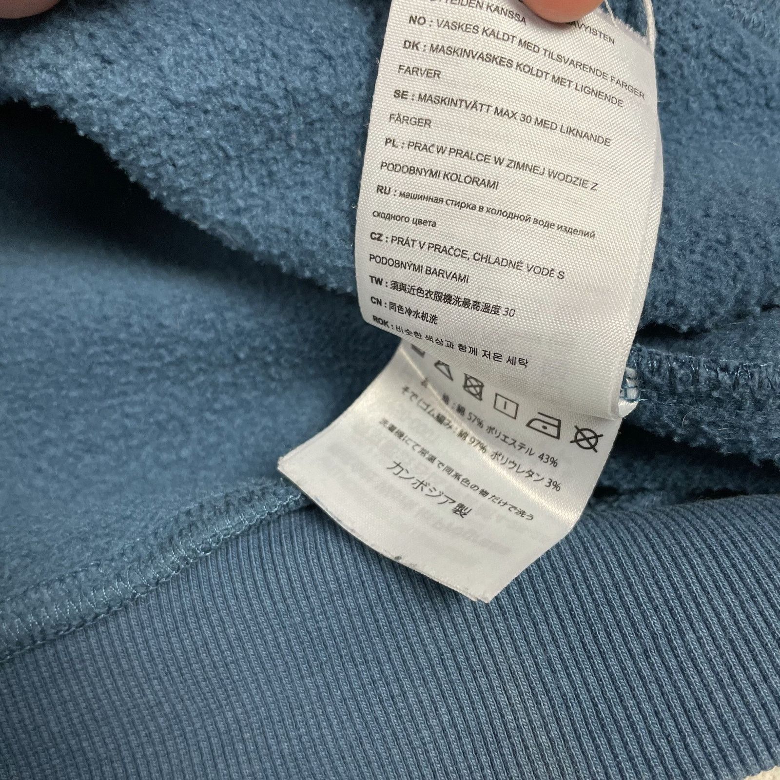 Carhartt Carhartt WIP Mens blue Fleece Script Embroidery Sweatshirt M Size US M / EU 48-50 / 2 - 9 Thumbnail