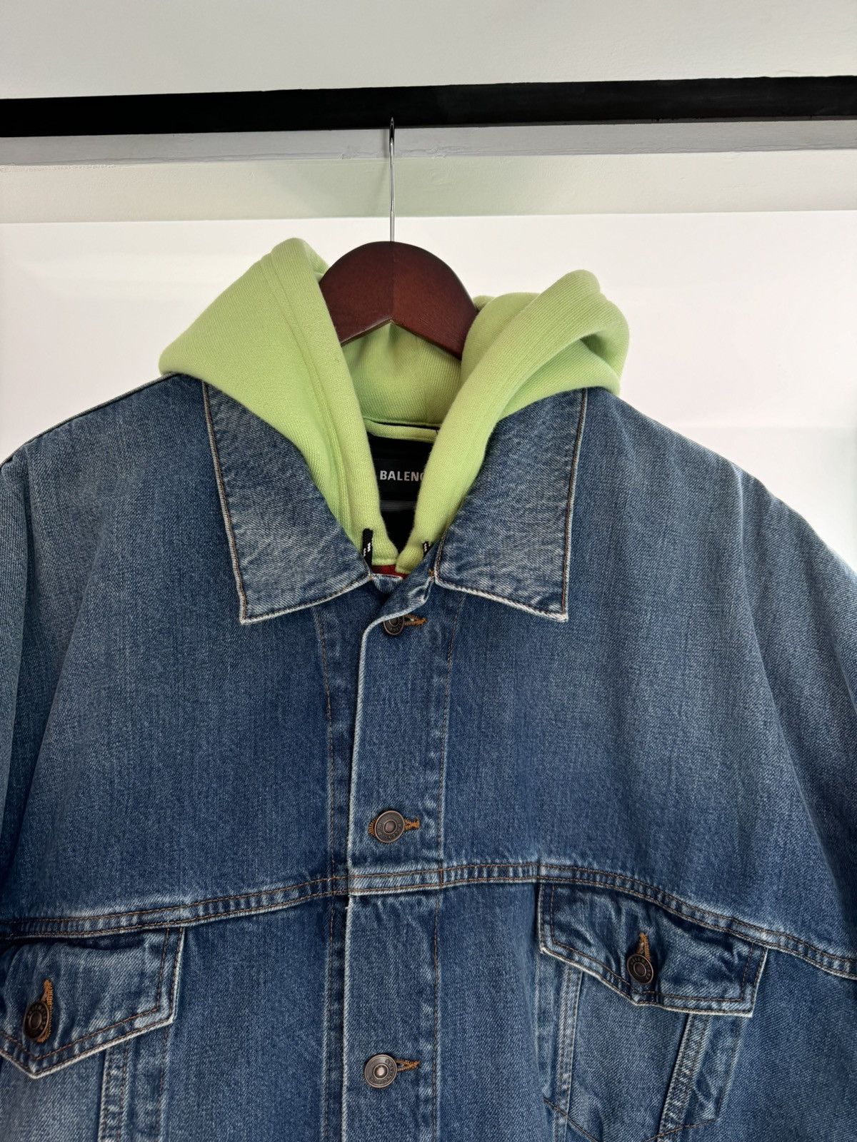 Balenciaga FW 18 Gilet Denim Layer 2 in 1 Plaid Quilted Hood Jacket Size US M / EU 48-50 / 2 - 5 Thumbnail