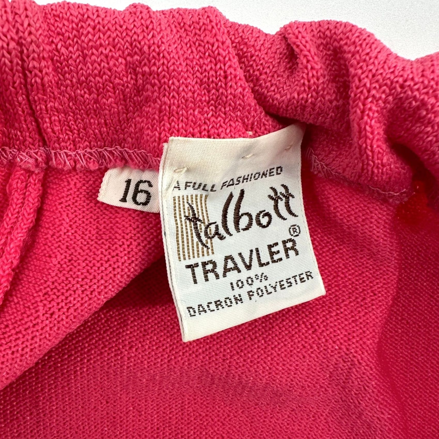 Talbots VINTAGE Talbott Traveler Womens Pants Dress Pants Pink Knit Flared Elastic Waist 30 in Size 16 Size 38" / US 16 / IT 52 - 2 Thumbnail