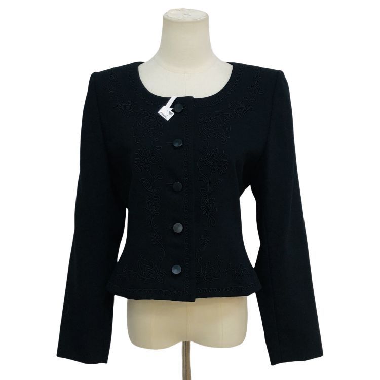 Yves Saint Laurent Yves Saint Laurent Black Embroidered Jacket Size M Size M / US 6-8 / IT 42-44 - 1 Thumbnail