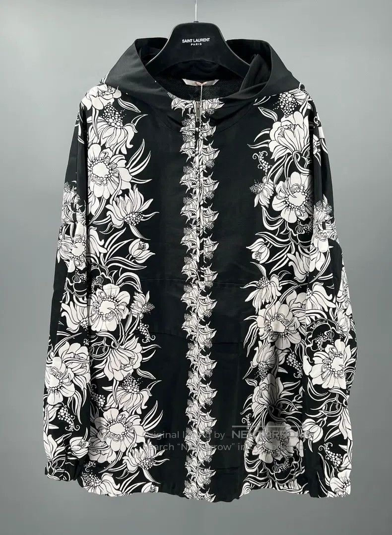 Valentino Valentino Black printed cotton silk-blend hooded jacket Size US M / EU 48-50 / 2 - 1 Thumbnail