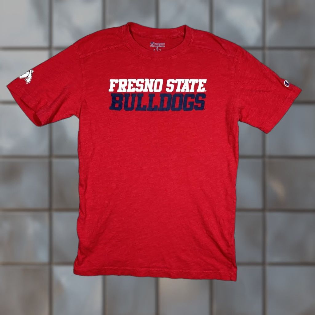 Champion Champion Fresno State Bulldogs Mens Medium T-Shirt Red Short Sleeve Shirt Size US M / EU 48-50 / 2 - 1 Thumbnail