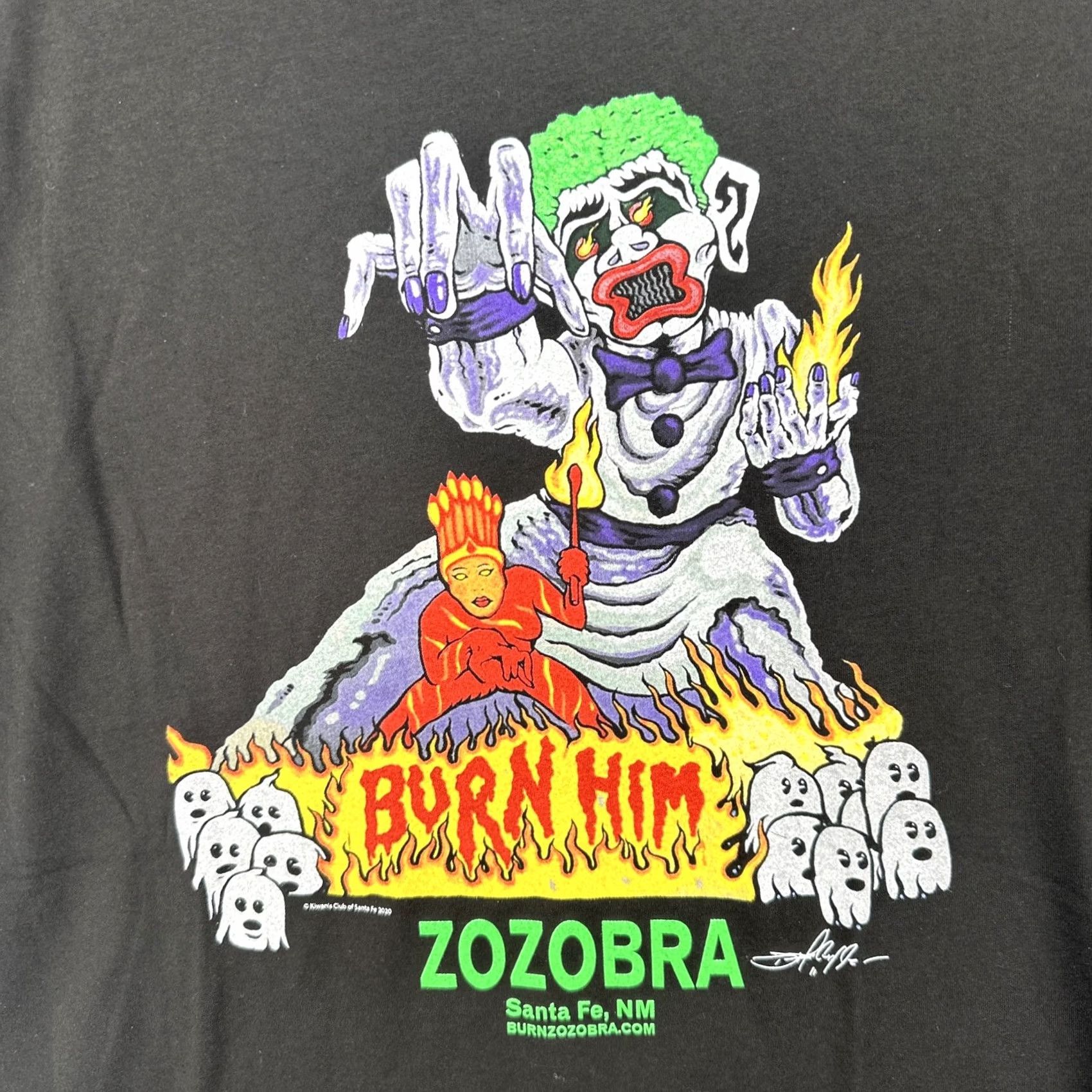 Vintage Kiwanis Club Of Santa Fe 2020 Zozobra Santa Fe NM Burn Him Tee Black Shirt Small Mens Size US S / EU 44-46 / 1 - 5 Thumbnail