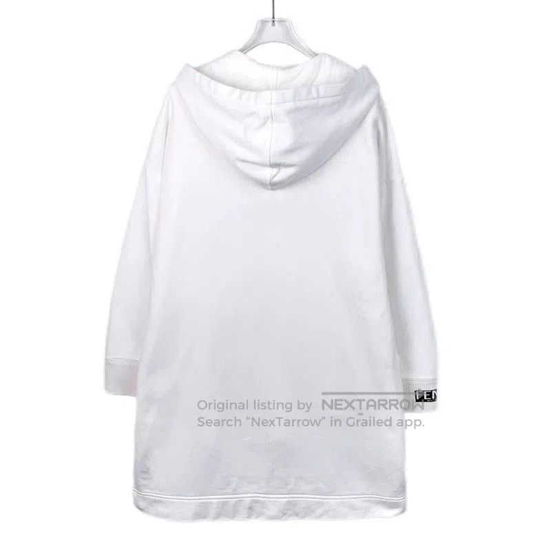 Fendi Fendi White Logo Embroidered Hoodie. Size US M / EU 48-50 / 2 - 2 Thumbnail