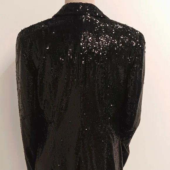 Lafayette 148 LAFAYETTE 148 NEW YORK Black Sequin Blazer - 2M (Sample) Size XS / US 0-2 / IT 36-38 - 10 Thumbnail