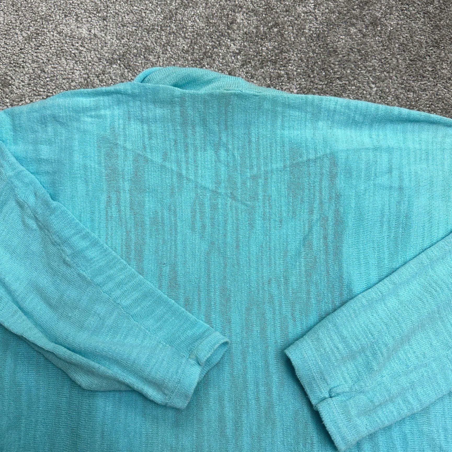 Vintage Chico's Cardigan Women Small Blue Lightweight Knit Open Casual Breathable Cotton Sweater Travel Designer Classic Womens Size S / US 4 / IT 40 - 6 Thumbnail