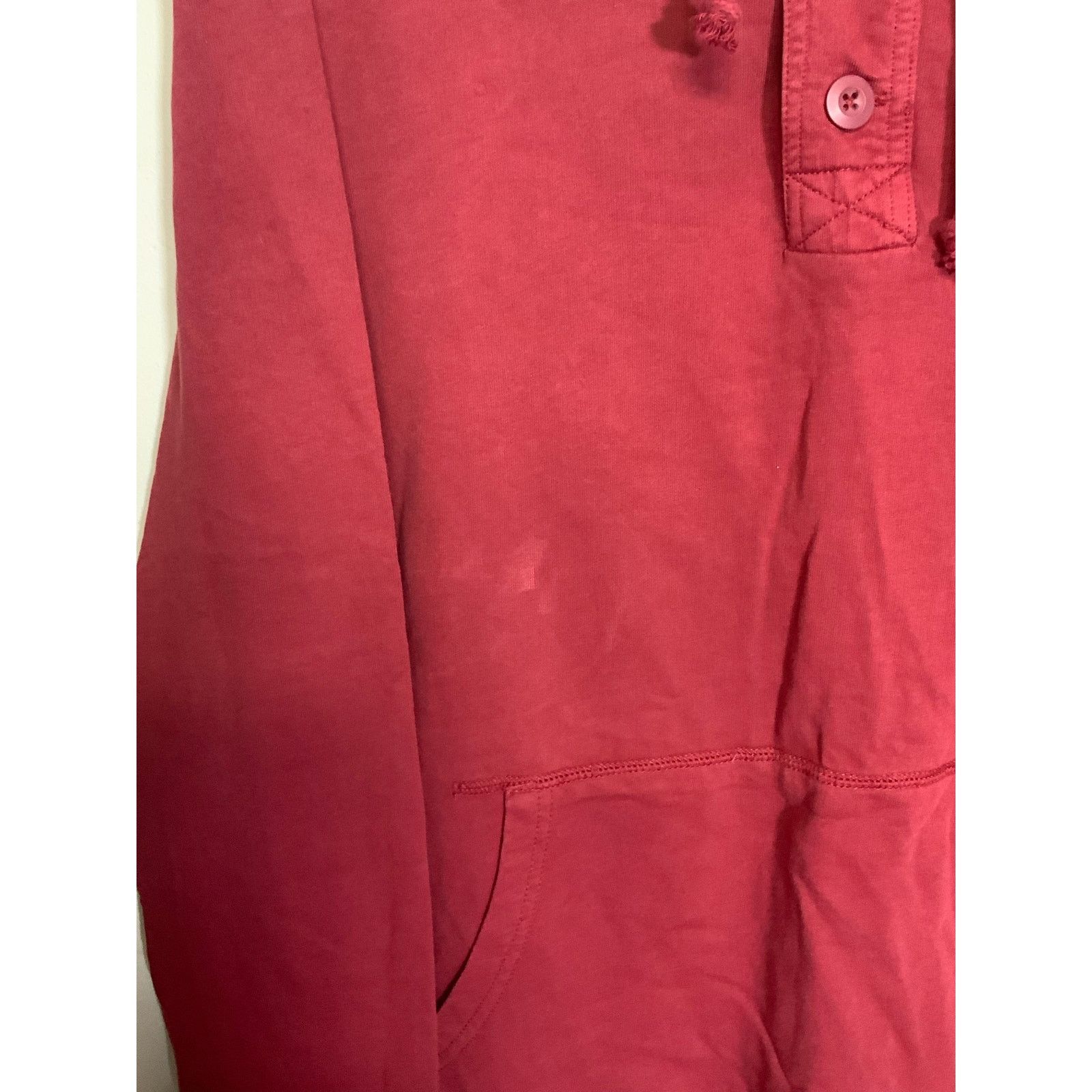 Merona Merona Henley Pullover Faded Red Drawstring Hoodie Size M Size M / US 6-8 / IT 42-44 - 5 Thumbnail