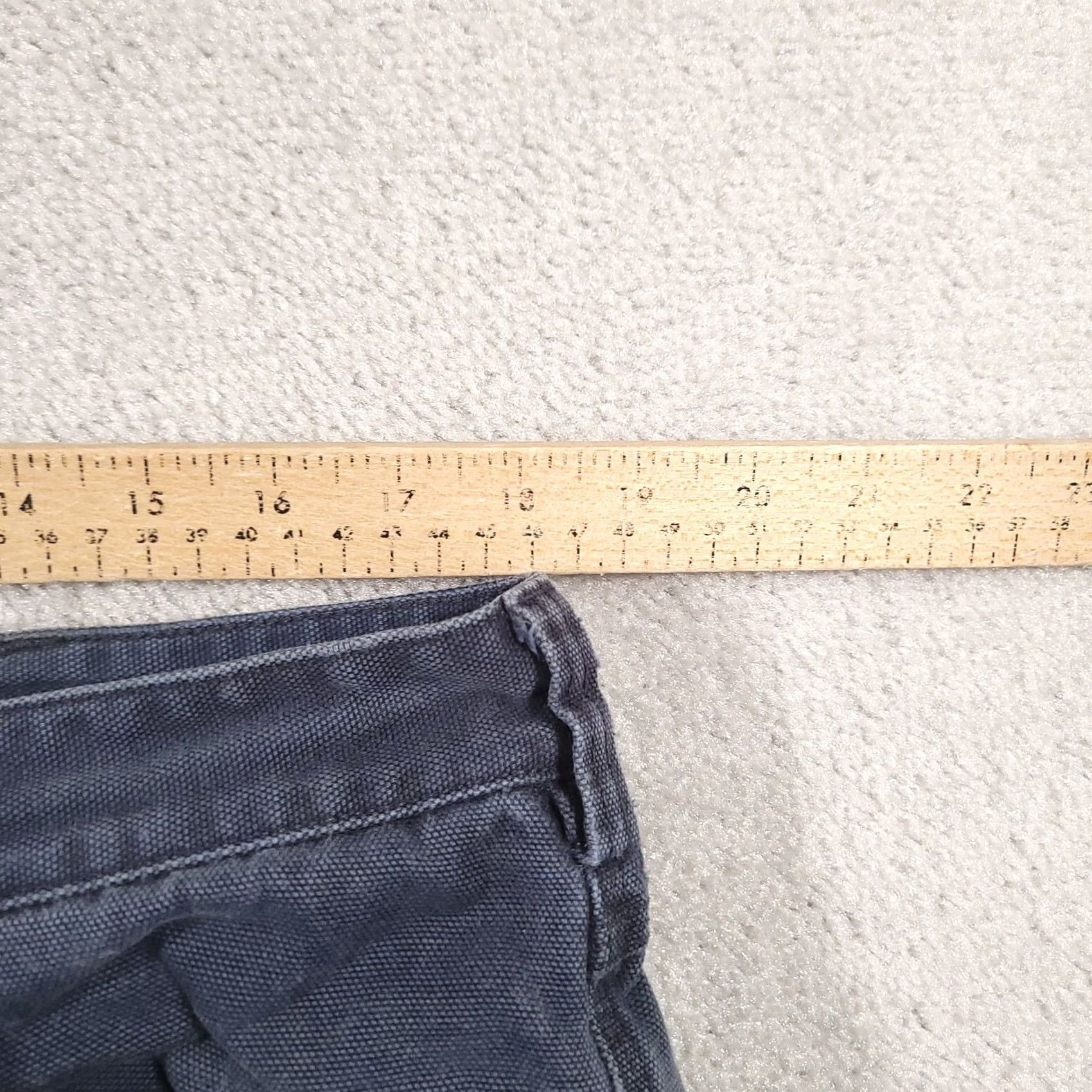 CO Duluth Trading Co Mens Pants Navy Canvas Torn Ripped Stained Flawed Grunge 38x30 Size US 38 / EU 54 - 4 Thumbnail