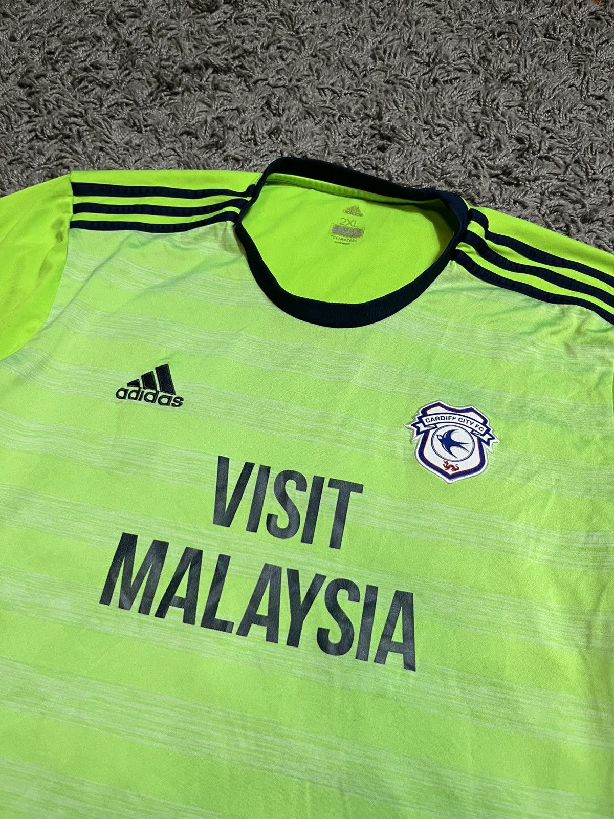 Adidas ADIDAS CARDIFF CITY 2017/18 SOCCER FOOTBALL JERSEY T-SHIRT Size US XXL / EU 58 / 5 - 2 Thumbnail
