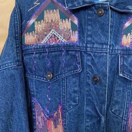 Other Vintage 80s Medium Acid Wash Denim Belma Button Trench Coat Size M / US 6-8 / IT 42-44 - 4 Thumbnail