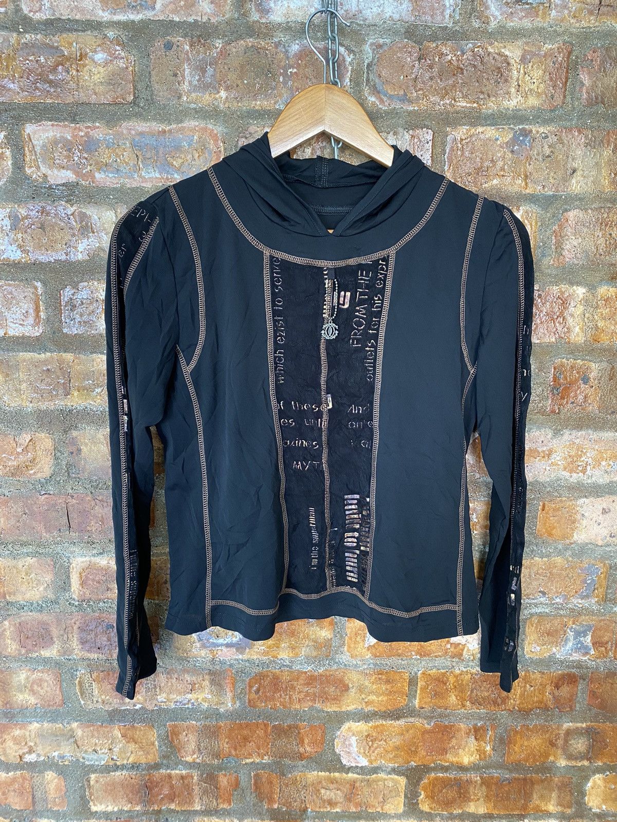 If Six Was Nine × Japanese Brand × Shellac 1990s Meunier Japan Anarcy Poem contra stitch Size S / US 4 / IT 40 - 2 Thumbnail