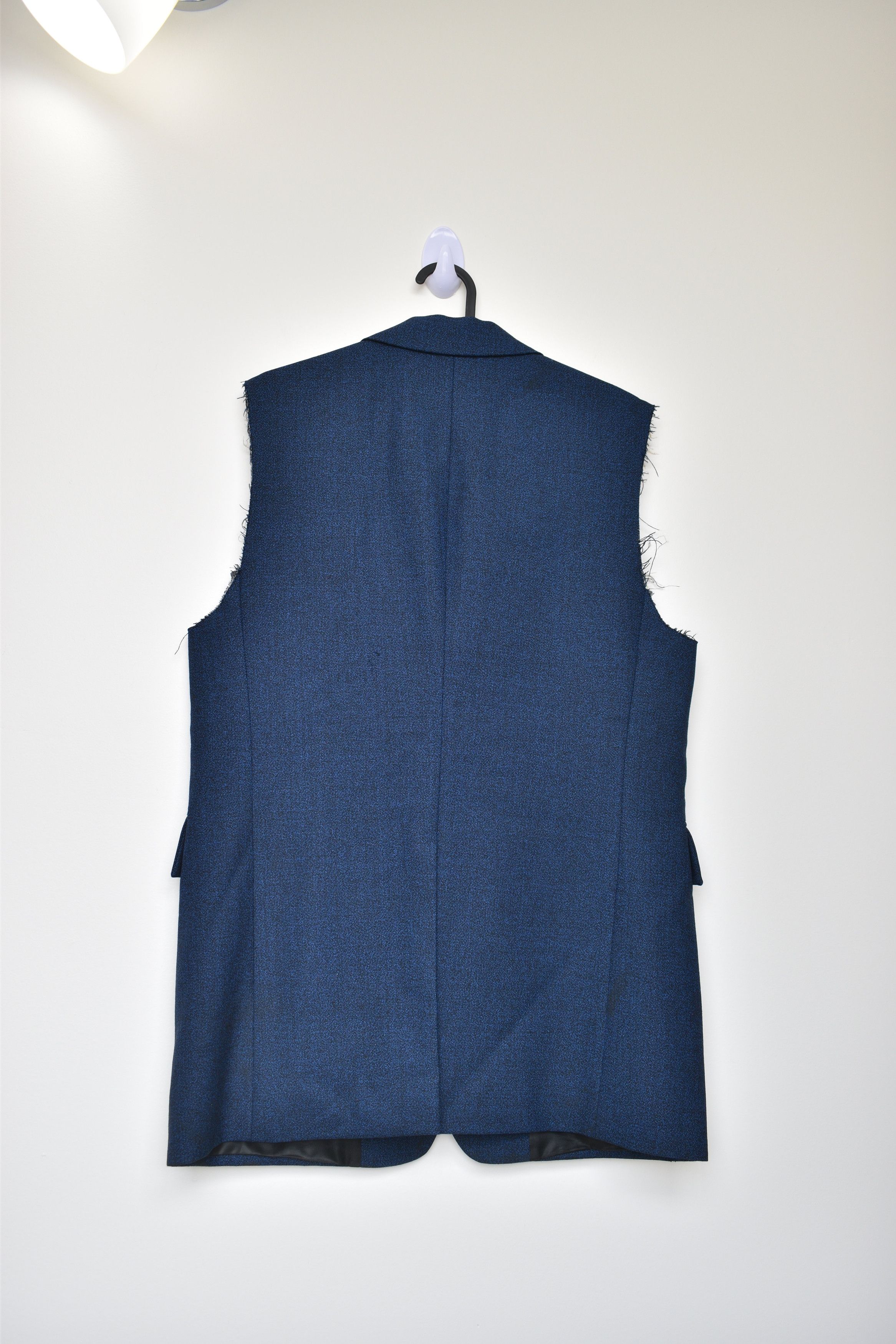 Raf Simons Raf Simons SS00 Sample Blue Raw Cut Blazer Suit Jacket Coat Size US M / EU 48-50 / 2 - 2 Thumbnail