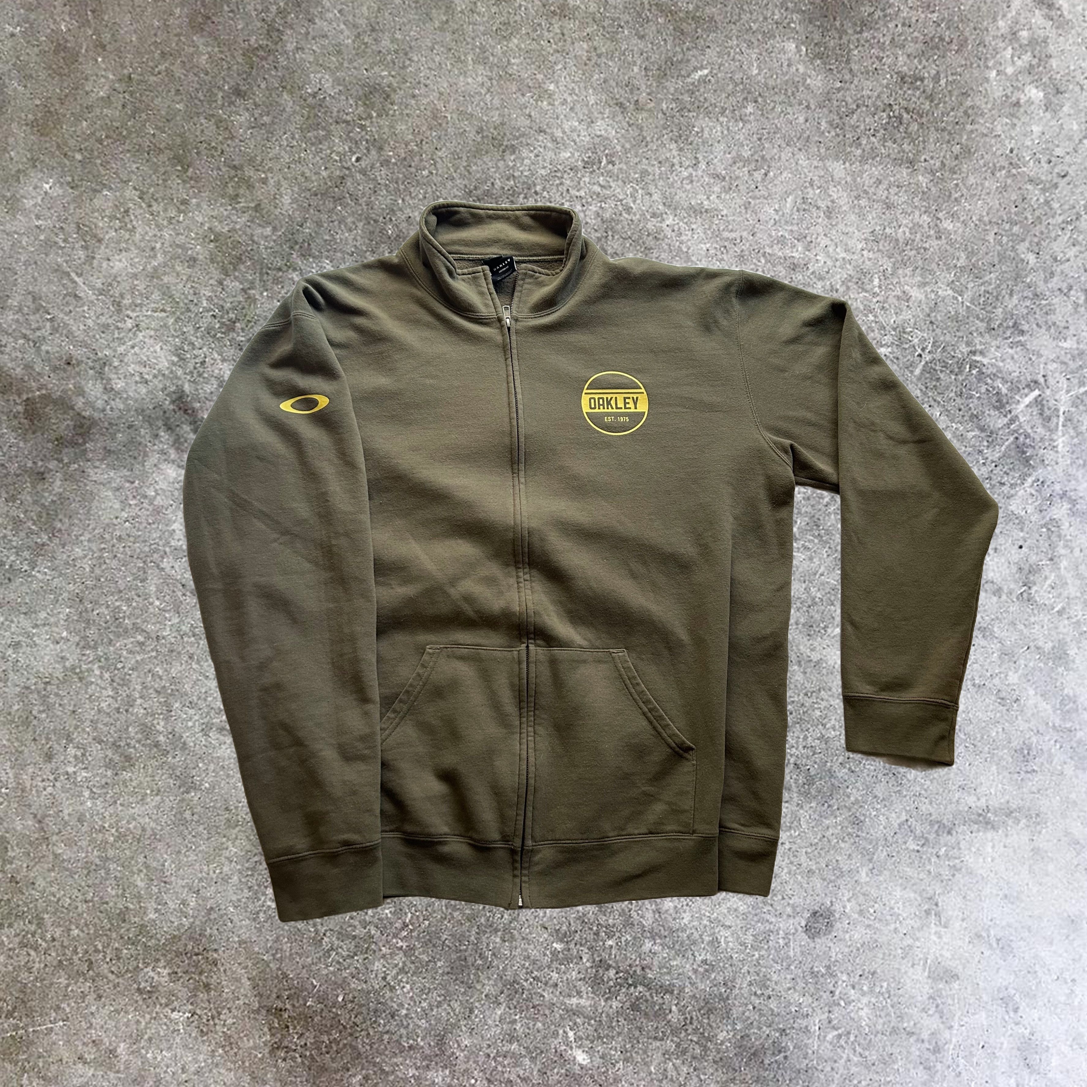Oakley Oakley Full-Zip Track Jacket — Olive/Yellow (XL) Size US XL / EU 56 / 4 - 1 Thumbnail