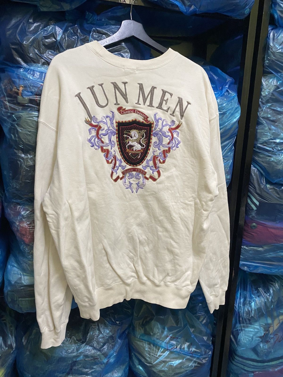 JUN MEN VINTAGE JUN MEN EMBROIDERED BIG LOGO SWEATSHIRT Size US M / EU 48-50 / 2 - 3 Thumbnail