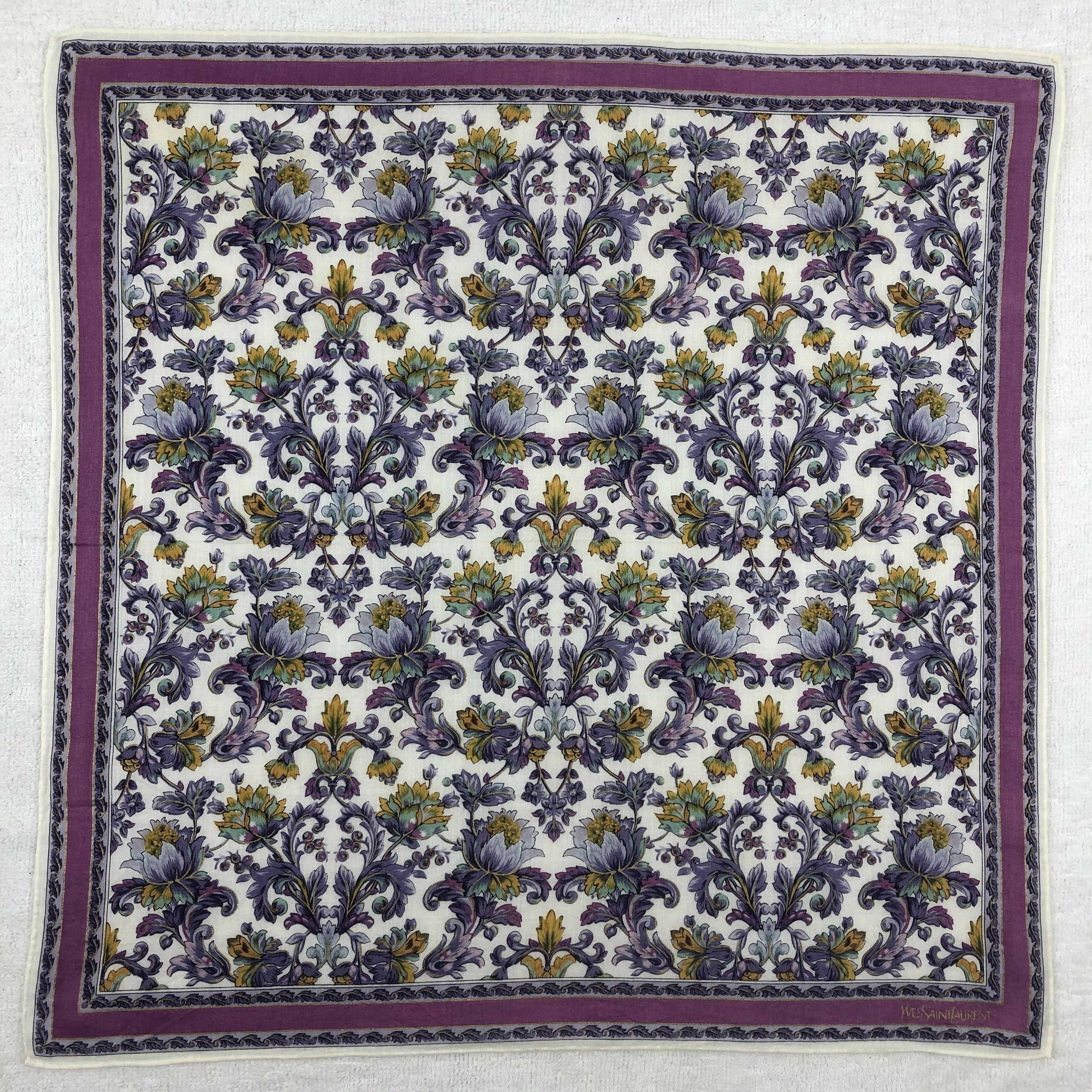Vintage Yves Saint Laurent Handkerchief / Bandana / Neckerchief Size ONE SIZE - 2 Thumbnail