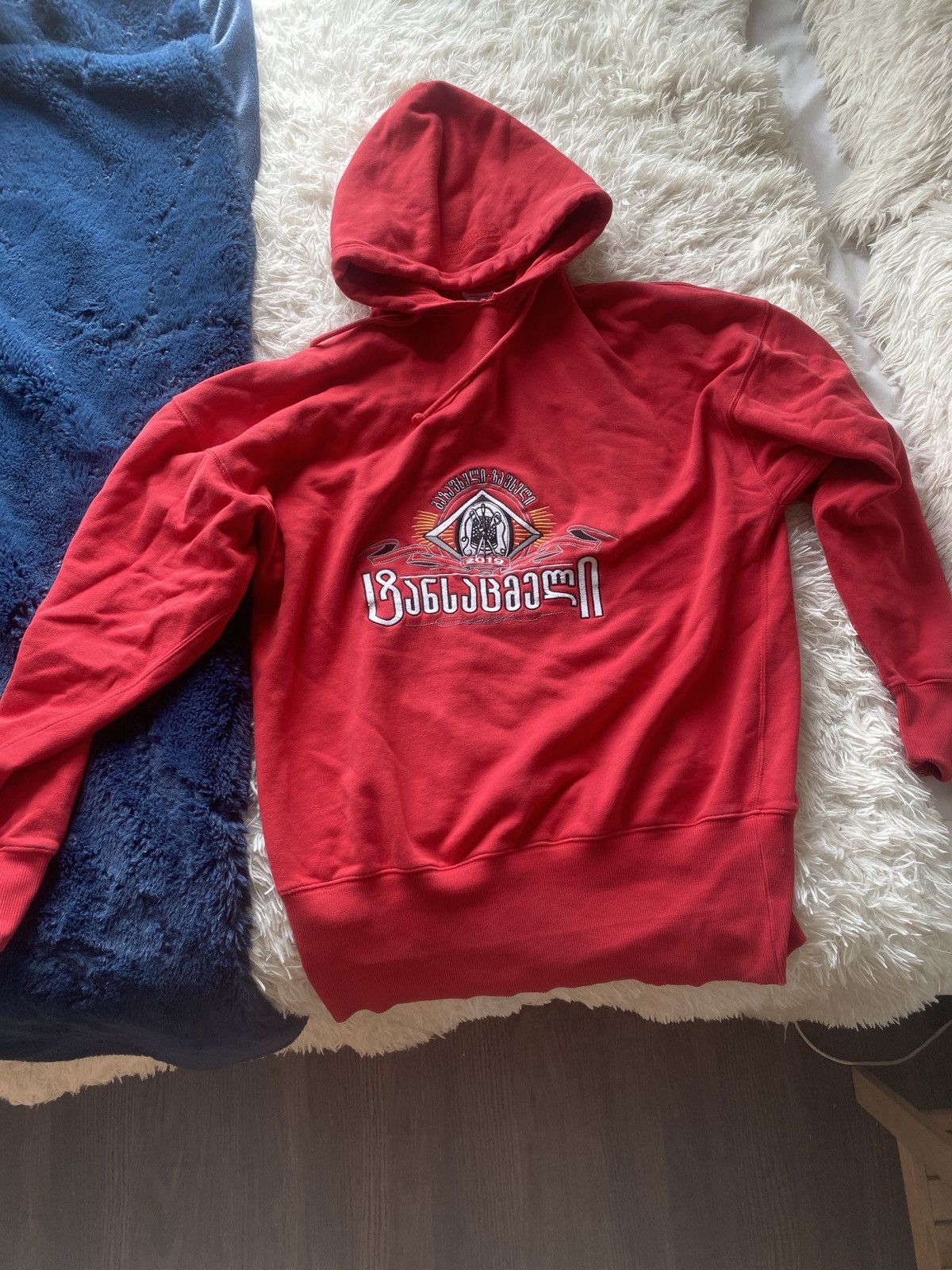 image of Secret Society Vetements Hoodie in Red, Men's (Size Large)