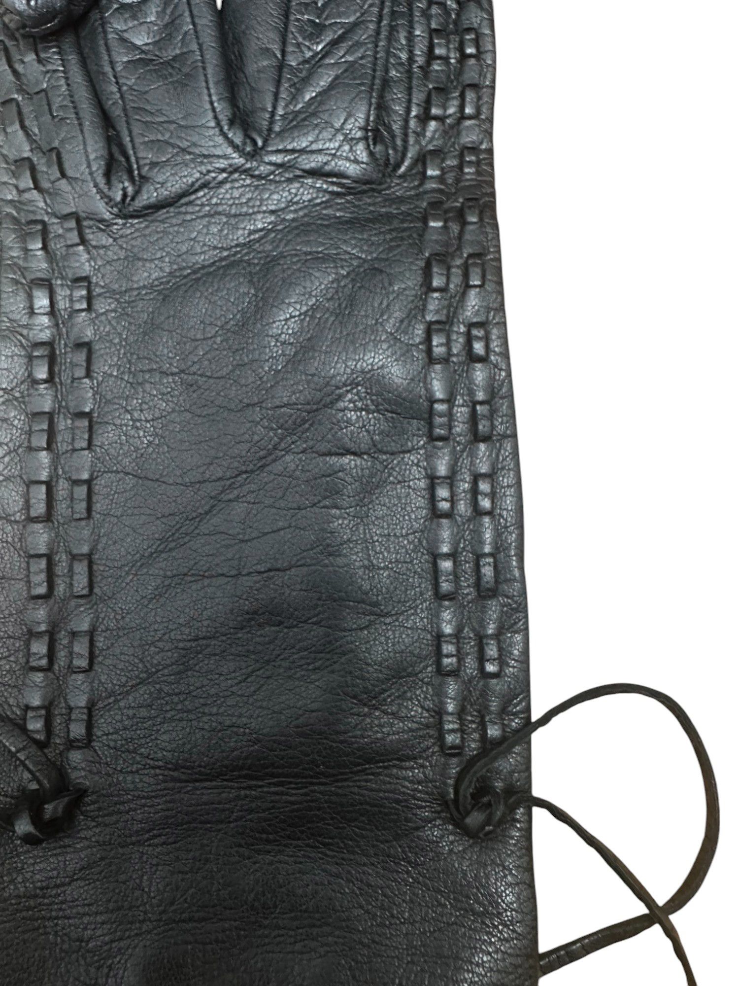 Miu Miu Black Lambskin Intrecciato Gloves Size ONE SIZE - 3 Thumbnail