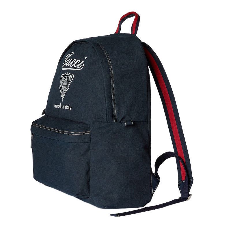 Gucci GUCCI Maxi $2300 Dark Blue Canvas Backpack New & Authentic Size ONE SIZE - 2 Thumbnail