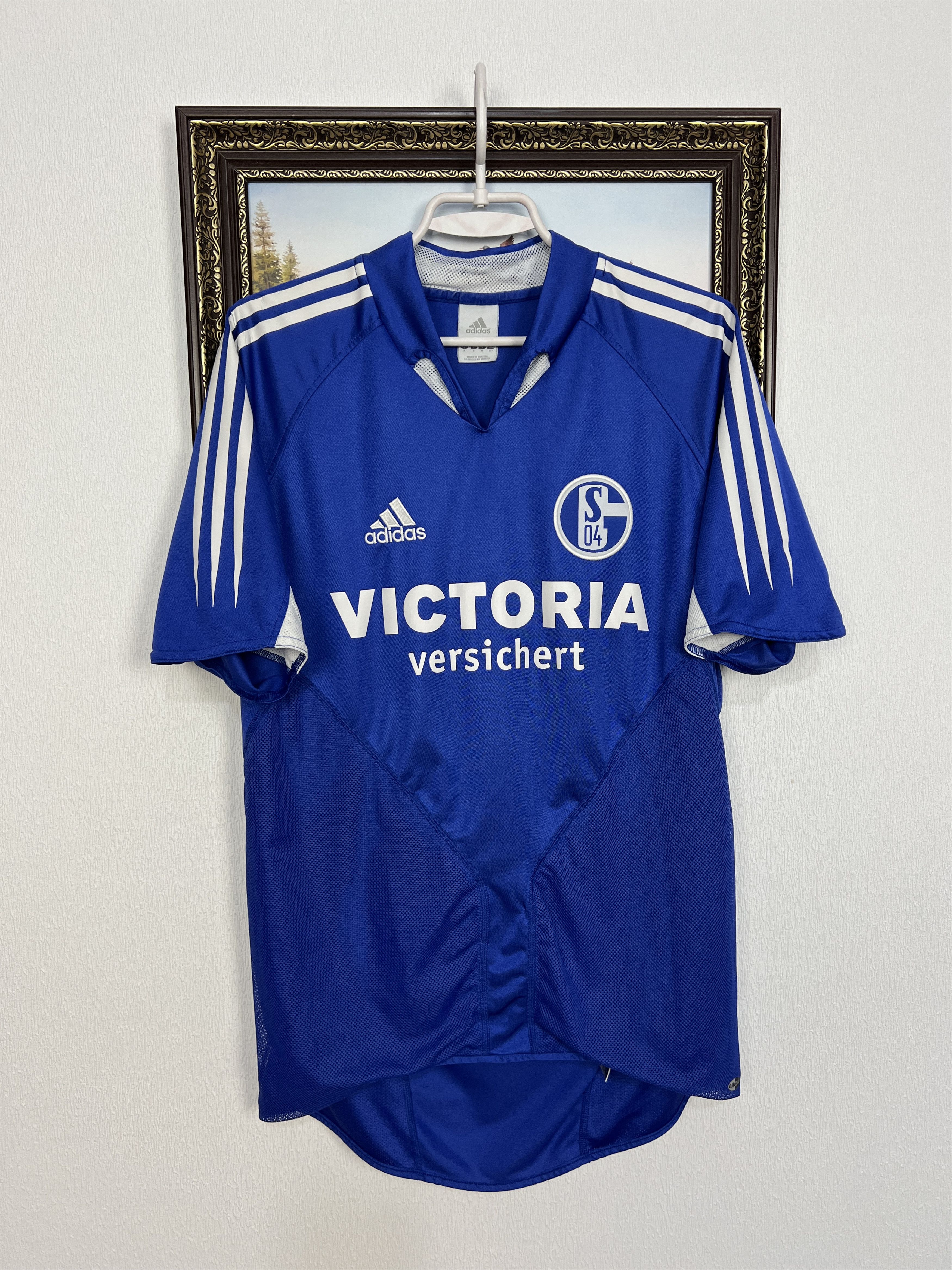 Adidas FC Schalke 04 Home football shirt 2004 Soccer Jersey Trikot Size US S / EU 44-46 / 1 - 1 Thumbnail