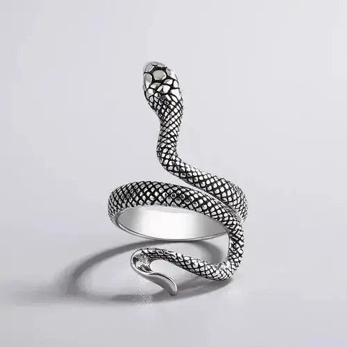 Other Sterling Silver Snake Rings Size ONE SIZE - 1 Thumbnail