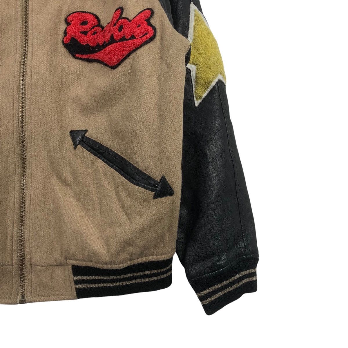 Reebok × Vintage Vintage 90s REEBOK USA Sportswear Varsity Leather Jacket Size US S / EU 44-46 / 1 - 6 Thumbnail
