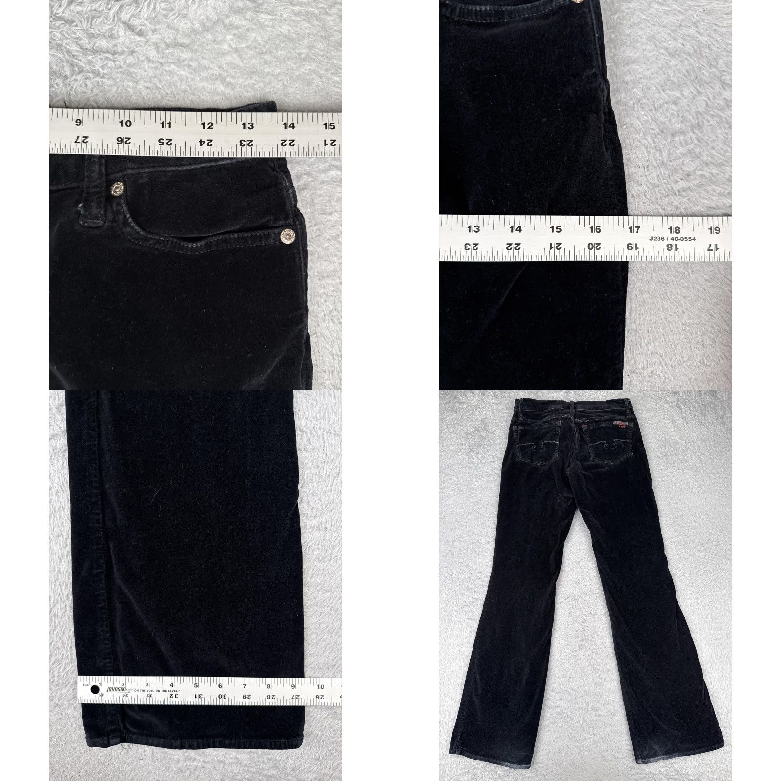 Velvet Blue Cult Jeans Womens 27 Black Velvet Weaver Straight Leg 5 Pocket Stretch Size 27" / US 4 / IT 40 - 9 Thumbnail